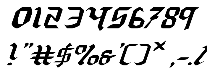 Redcoat Expanded Italic Font OTHER CHARS