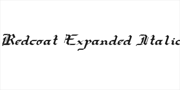 Redcoat Expanded Italic Logo