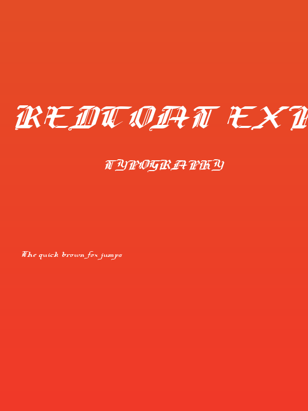 Redcoat Expanded Italic Poster