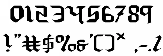 Redcoat Expanded フォント その他の文字