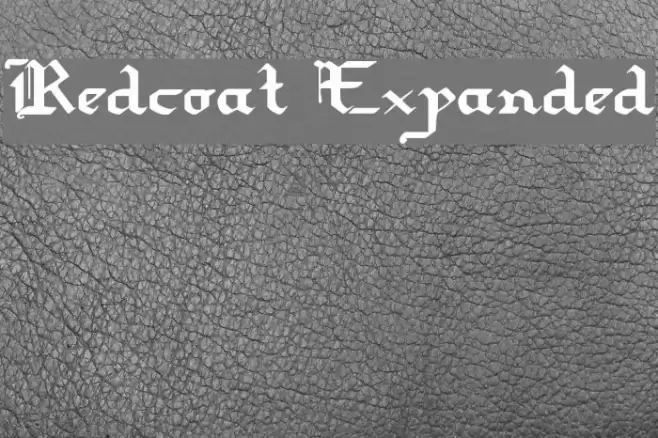 Redcoat Expanded フォント examples