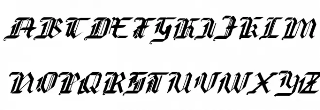 Redcoat Italic फ़ॉन्ट अपरकेस