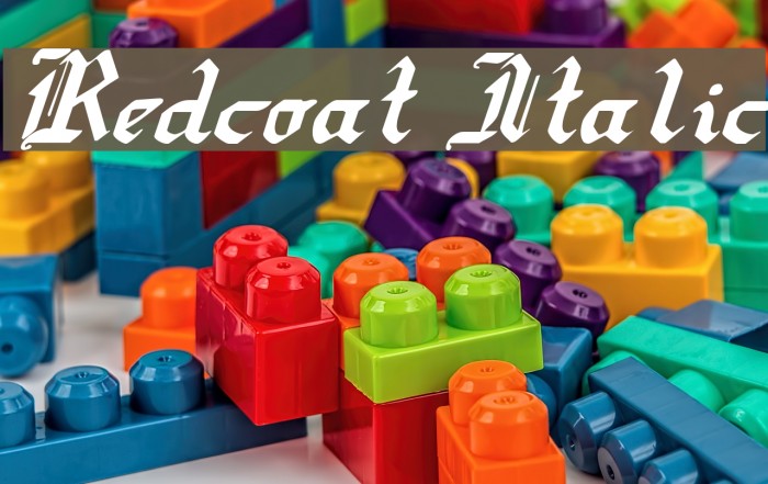 Redcoat Italic Font examples