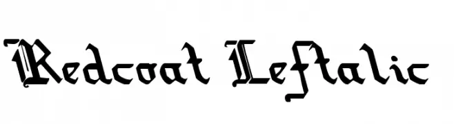 Redcoat Leftalic  Frei Schriftart Herunterladen