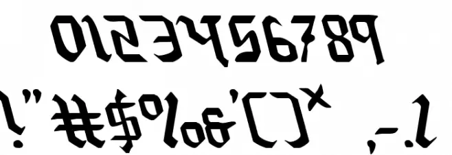 Redcoat Leftalic Font OTHER CHARS