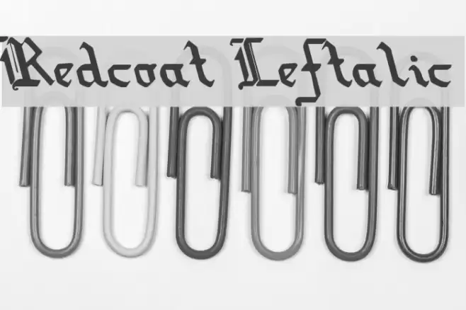 Redcoat Leftalic Font examples