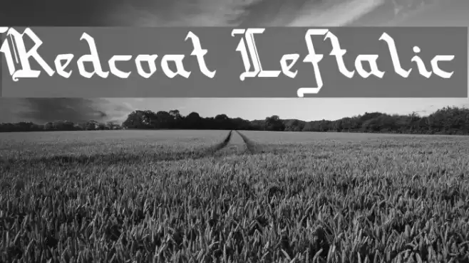 Redcoat Leftalic Font examples