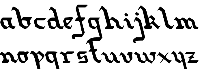 Redcoat Leftalic Font LOWERCASE