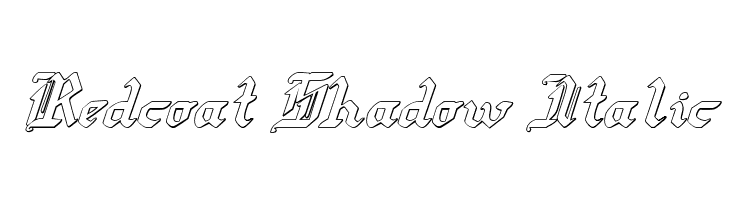 Redcoat Shadow Italic Font