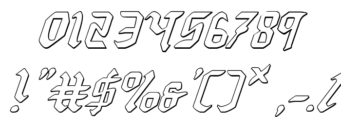 Redcoat Shadow Italic Font OTHER CHARS