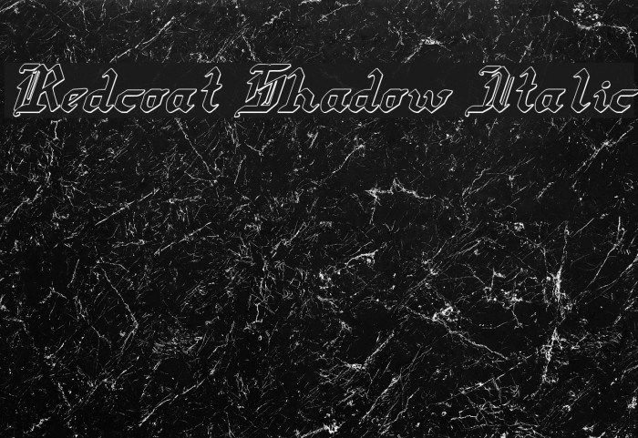 Redcoat Shadow Italic Font examples