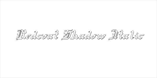 Redcoat Shadow Italic Logo