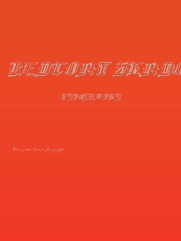 Redcoat Shadow Italic Poster