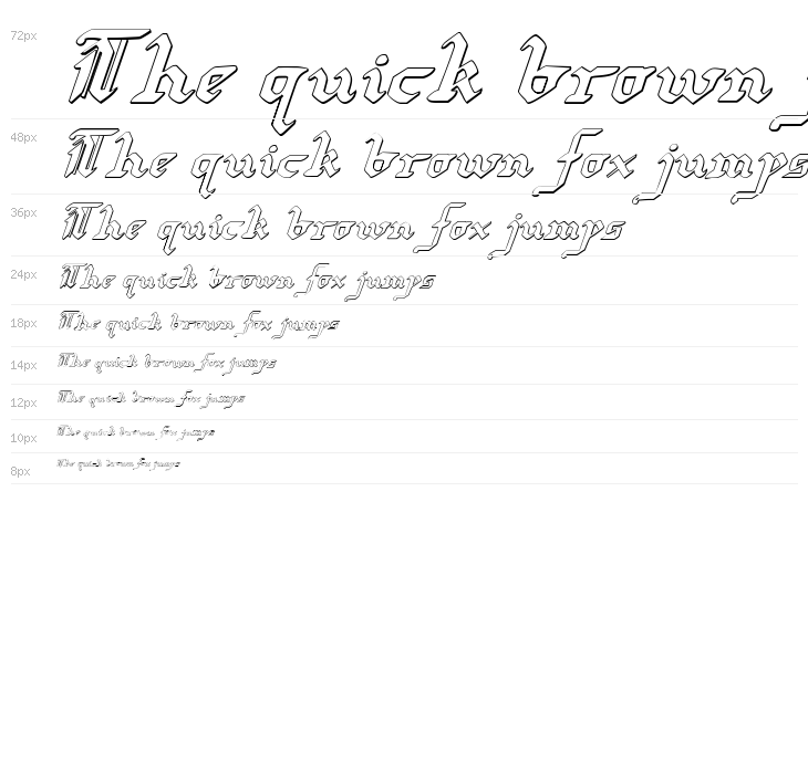 Redcoat Shadow Italic Waterfall