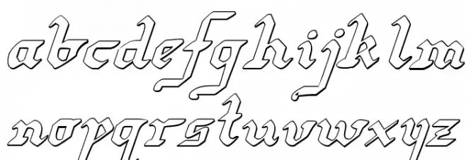 Redcoat Shadow Italic خط أحرف صغيرة