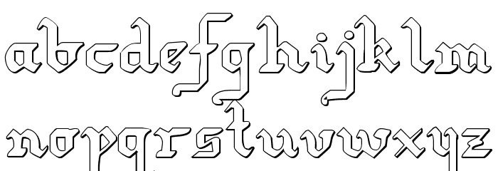 Redcoat Shadow Font LOWERCASE