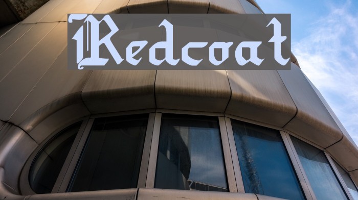 Redcoat Font examples
