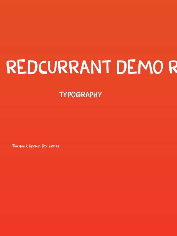 Redcurrant DEMO Regular Poster
