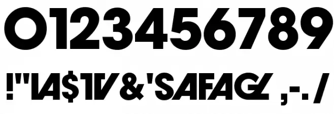 Rede Globo Bold Font OTHER CHARS