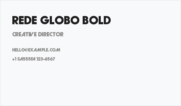 Rede Globo Bold Business Card