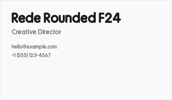 Rede Rounded F24 Business Card