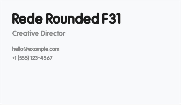 Rede Rounded F31 Business Card
