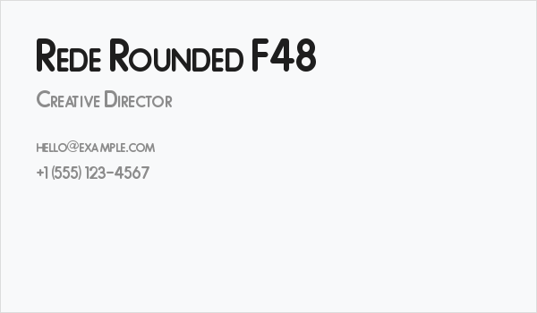 Rede Rounded F48 Business Card
