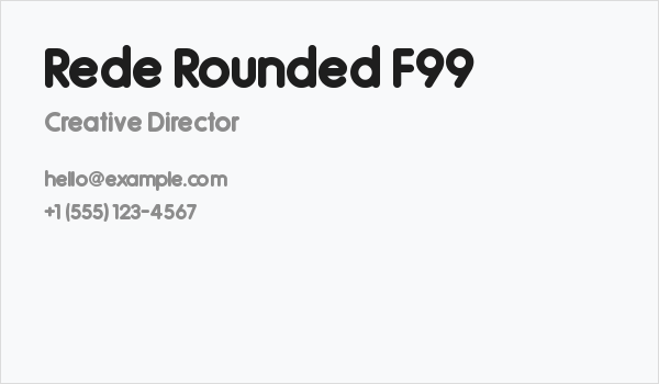 Rede Rounded F99 Business Card