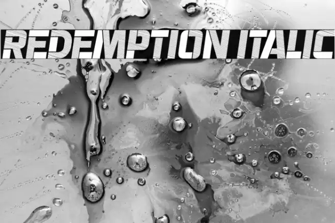 Redemption Italic Font examples