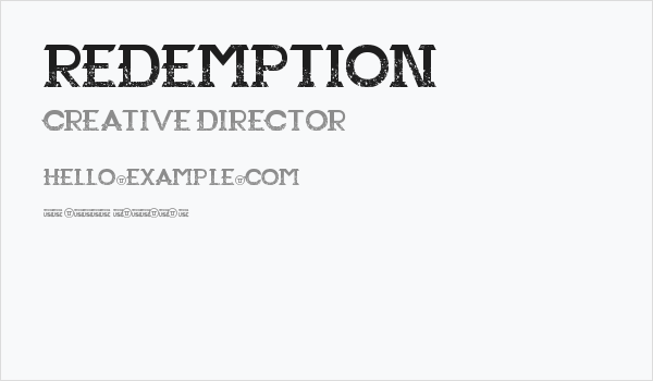 Redemption Business Card