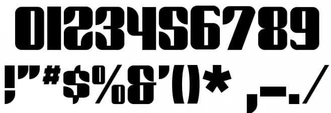 Redford BV Font OTHER CHARS