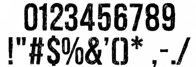 Redgar Font OTHER CHARS