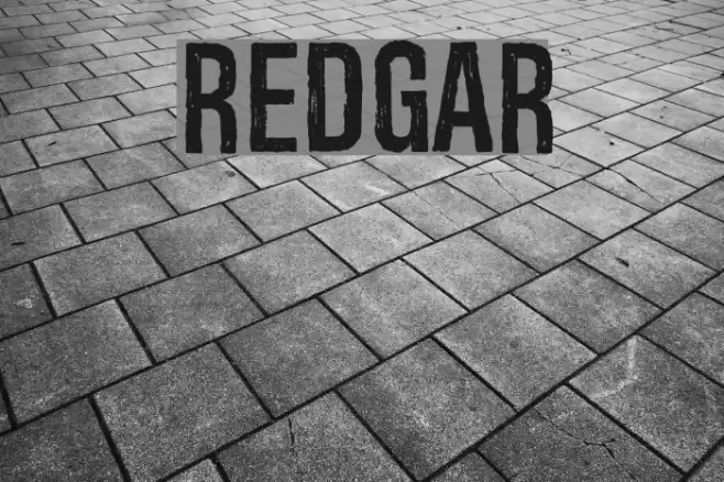Redgar Font examples