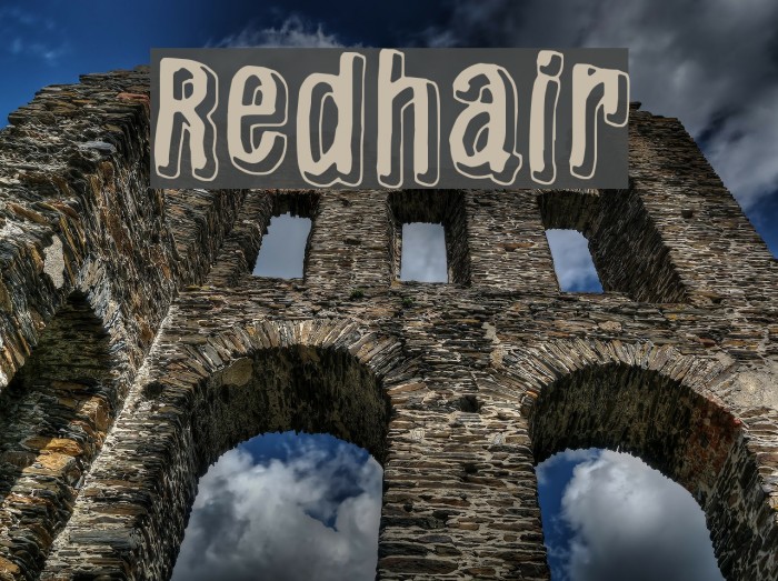 Redhair Font examples