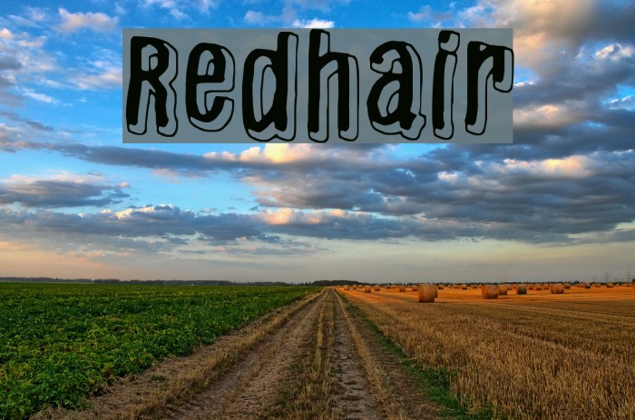 Redhair Font examples