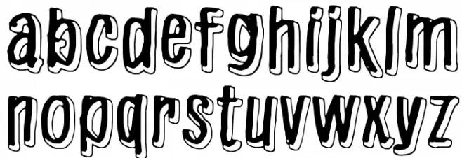 Redhair Schriftart Kleinbuchstaben