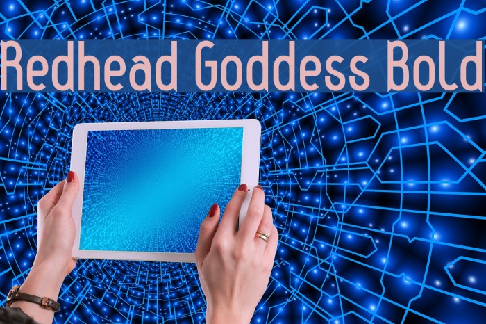 Redhead Goddess Bold Font examples