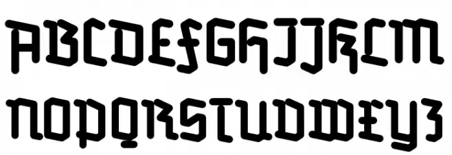 Redifraktur BETA Bold Schriftart Groß