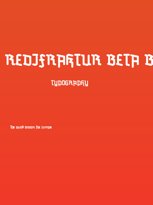 Redifraktur BETA Bold Poster