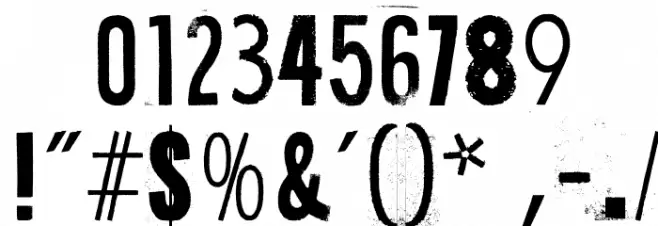 Rediscovered Font OTHER CHARS