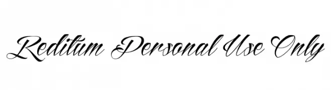 Reditum Personal Use Only  Descarca Fonturi Gratis
