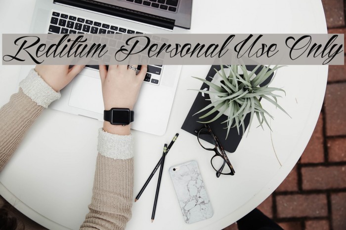Reditum Personal Use Only Font examples