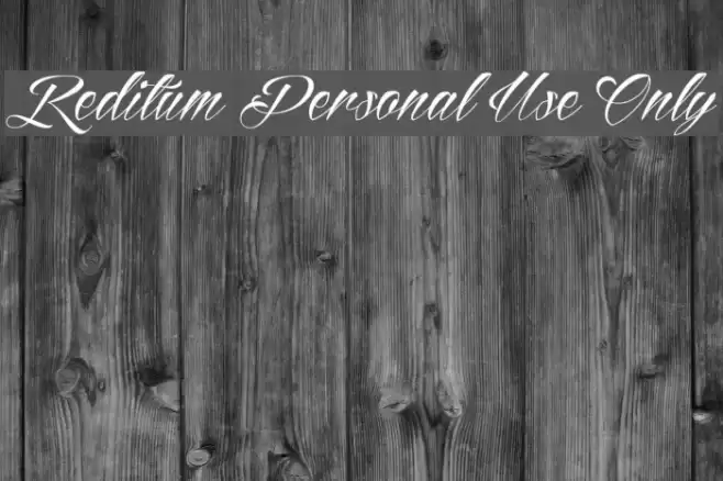 Reditum Personal Use Only Шрифта examples