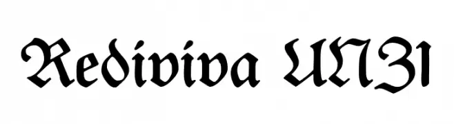 Rediviva UNZ1  Frei Schriftart Herunterladen