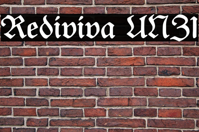 Rediviva UNZ1 Font examples