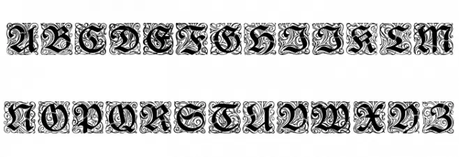 RedivivaZierbuchstaben Шрифта ВЕРХНИЙ
