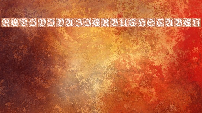 RedivivaZierbuchstaben Font examples