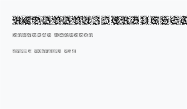 RedivivaZierbuchstaben Business Card