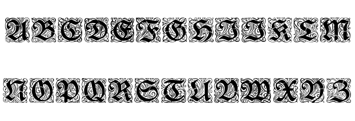 RedivivaZierbuchstaben Font LOWERCASE