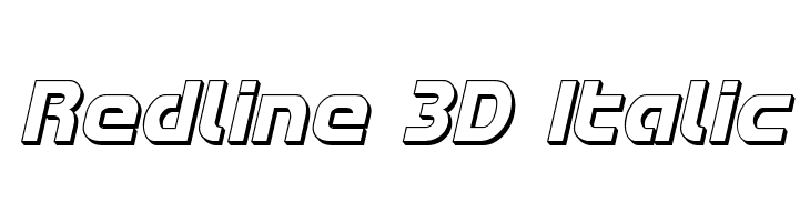Redline 3D Italic  Free Fonts Download